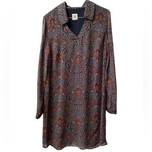 CAbi Provincial blue floral dress size S